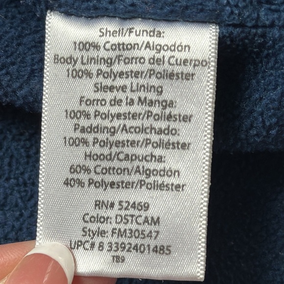 Faded Glory Mens Heavy Canvas Hooded Sweatshirt Jacket Snap Workwear Trucker XL - Picture 8 of 9